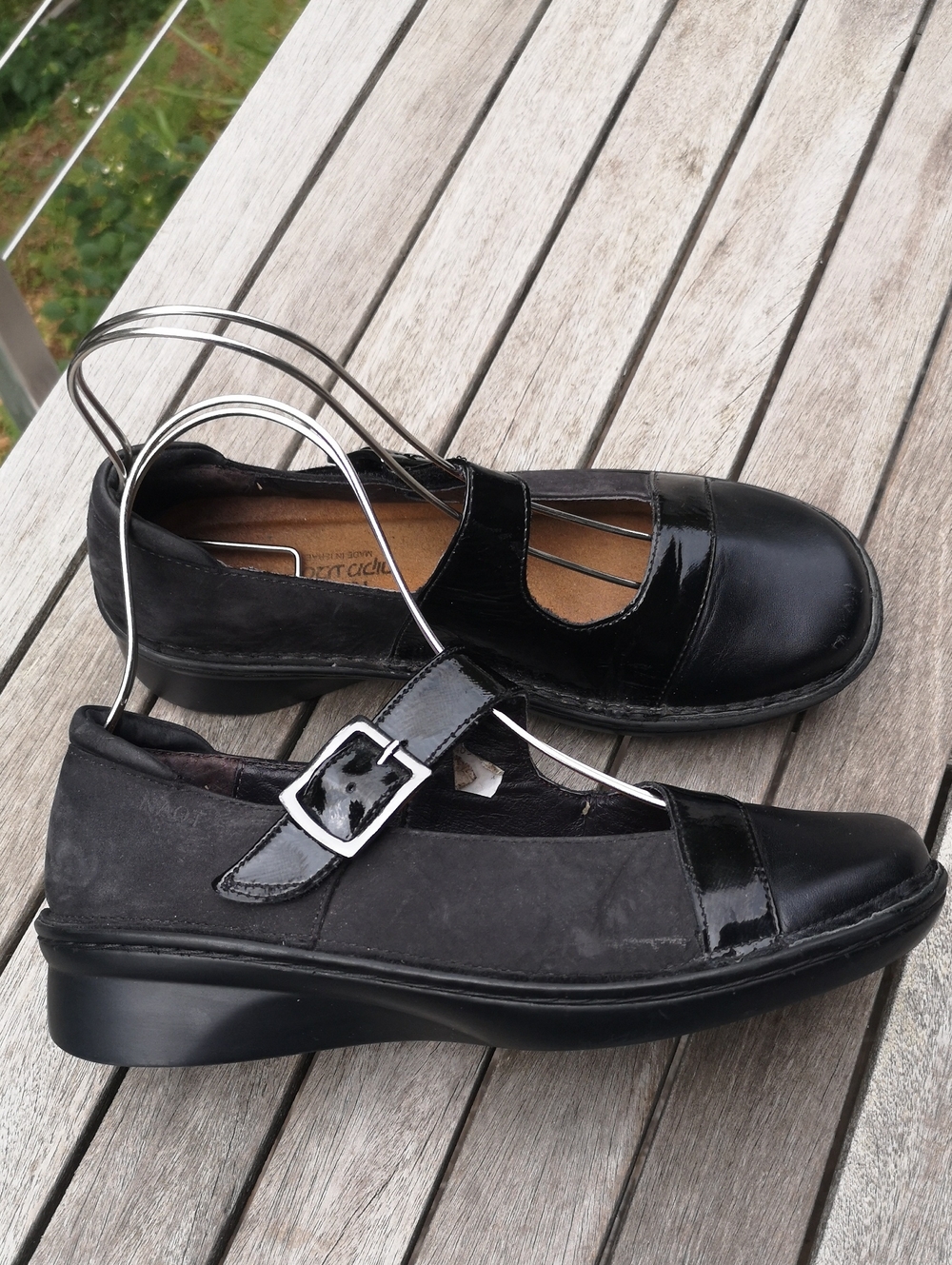 Naot black leather Mary Janes